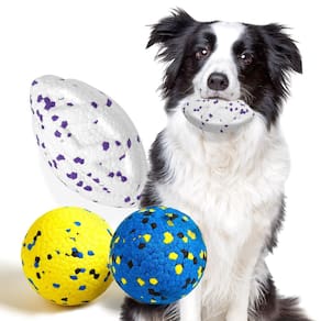 Bola de tênis para cães Kimee atualizada e indestrutível de 13,5 cm para mastigadores