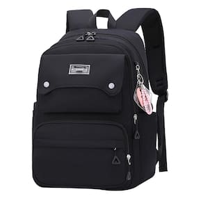 Mochila JiaYou Teen Girls Casual School Travel 26L preta