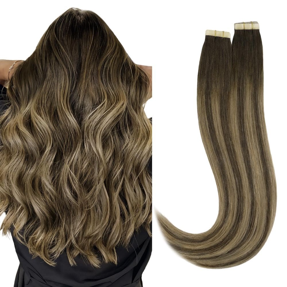 Fita adesiva em extensões de cabelo HOTBANANA 35cm 40pcs 100g