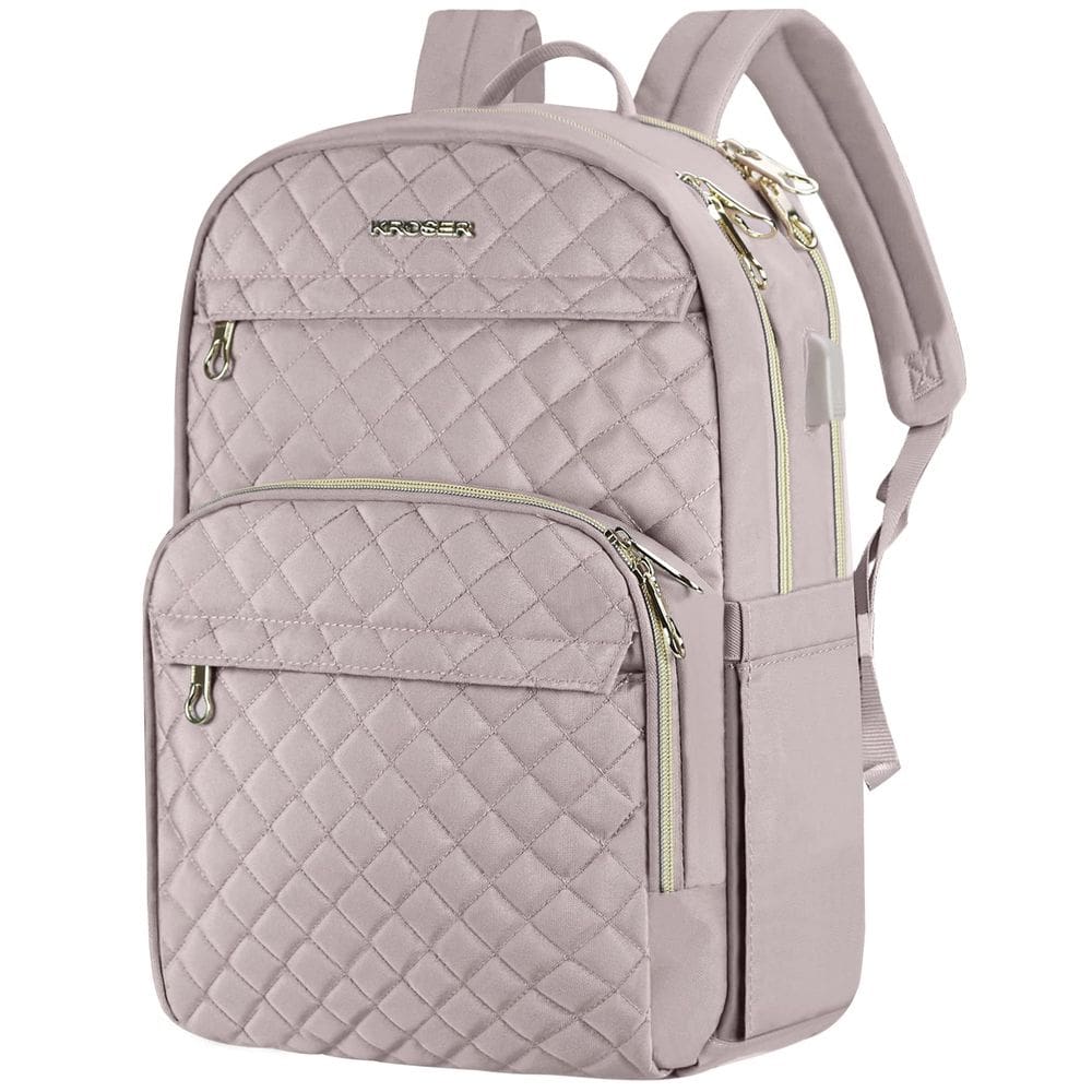 Mochila para laptop KROSER para mulheres de 15,6" com porta de carregamento USB