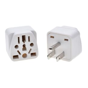 Adaptador de plugue de viagem ALINNA US EU UK AU CN JP para EUA Tipo B