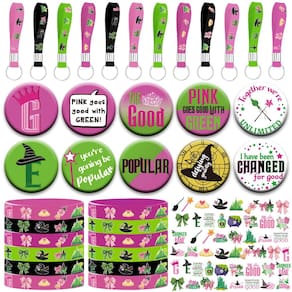 Decorações de festa SZTZPW 84 unidades rosa e verde com adesivos