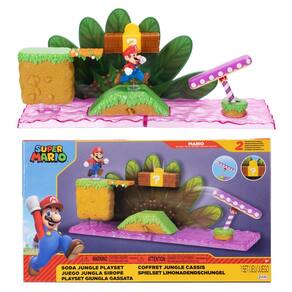 Playset Nintendo Super Soda Jungle com Mario 3+ de 2,5 polegadas