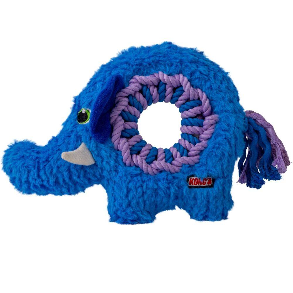 Pelúcia Kong Ringaroos Elefante Brinquedo de Corda Para Cães Médio