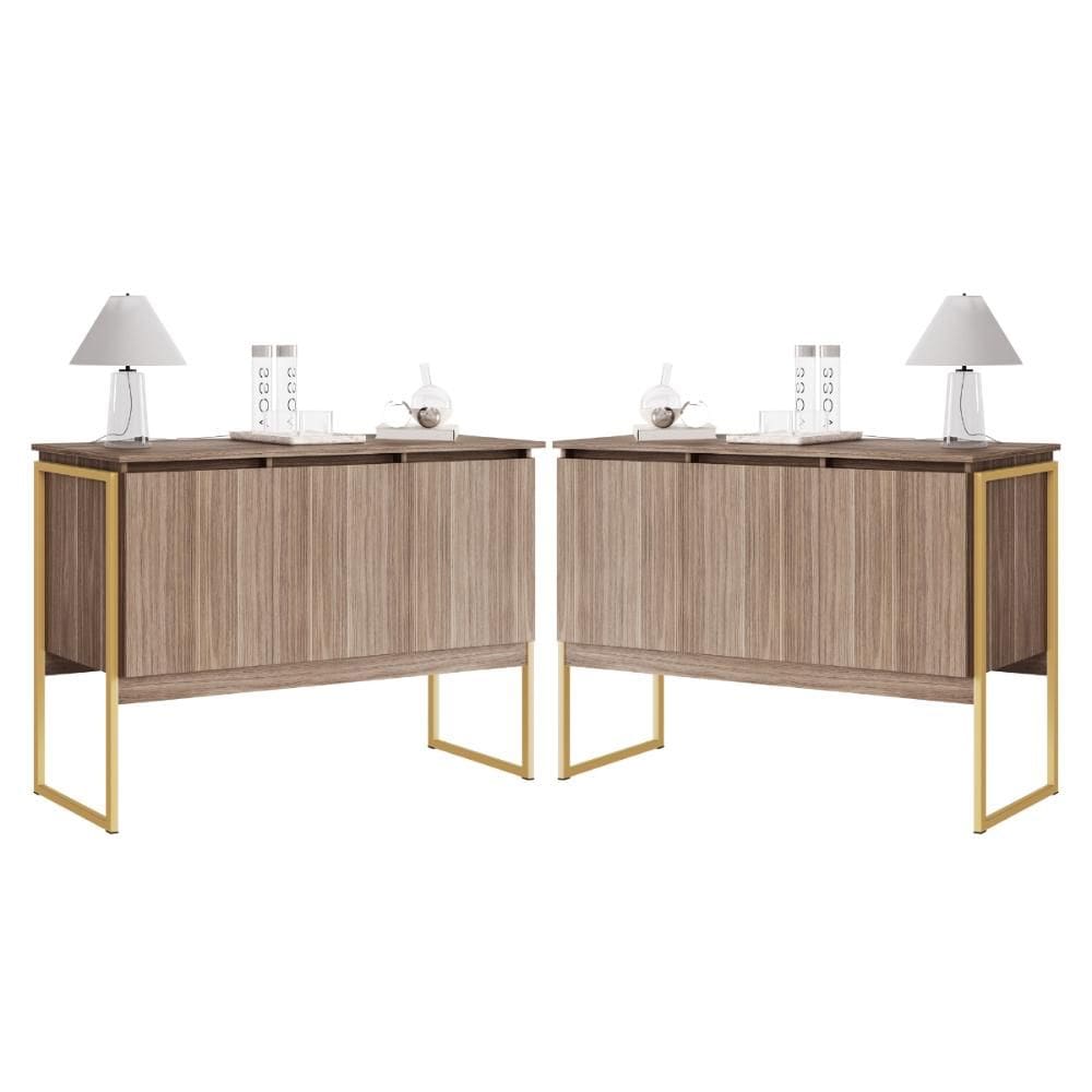 Jogo de Buffets Modernos Verona Affara Dourado