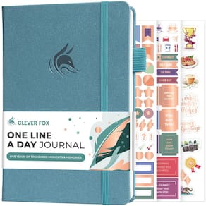 Journal Clever Fox One Line A Day 5-Year Memory Aquamarine