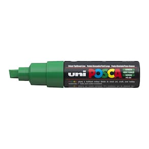 Caneta marcadora UNI POSCA PC-8K Chisel Tip verde (caixa com 6)