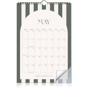 Calendário de parede ZICOTO Aesthetic 2025-2026 de maio a dezembro 14,5x10