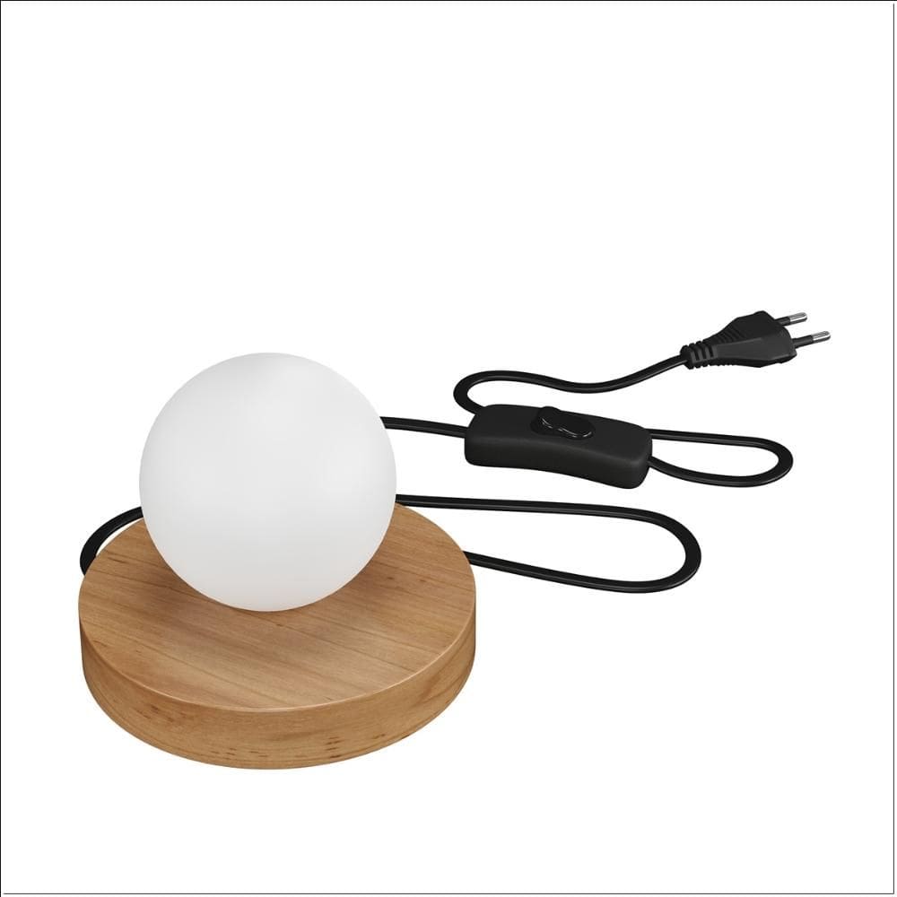 Luminária Abajur Moon De Mesa Com Globo De Vidro e Lampada Ofertamo