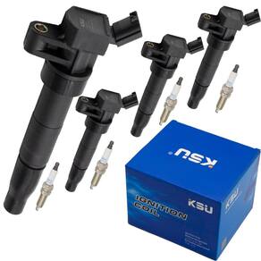 Pacote de bobinas Spark Plug KSU compatível com Kia Sorento 2.4L L4
