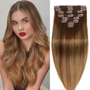 Extensões de cabelo Clip-in Doupor 100% Remy Human Hair 100g