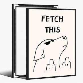 Pôster de arte de parede Dog Fetch This Funny Cute Animals 40x60cm