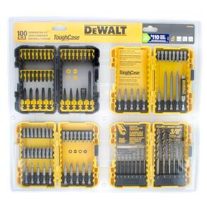 Conjunto combinado de chave de fenda de impacto e broca DEWALT 100pc