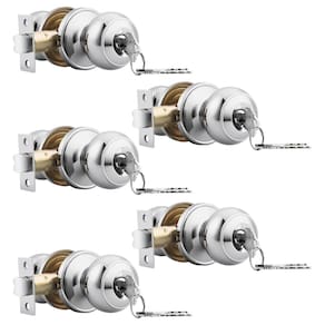 Fechaduras de porta Probrico Keyed Alike, maçanetas de entrada frontal, pacote com 5