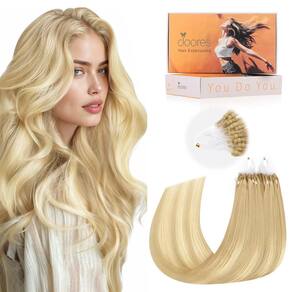 Extensões de cabelo DOORES Micro Beads 14 polegadas 50g/50s Cabelo humano