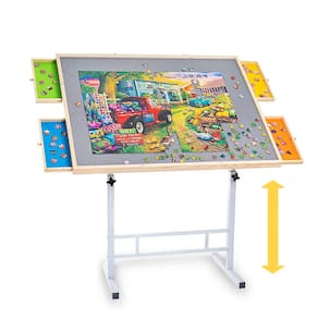 Ventilador de mesa de quebra-cabeça ajustável de 1500 peças com gavetas 35x26 polegadas