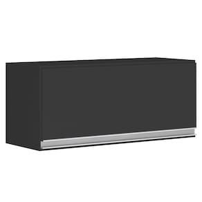 Armário Aéreo Multiuso Geladeira Lux 70cm 100% MDF 01 Porta Basculante Preto - Abmaza