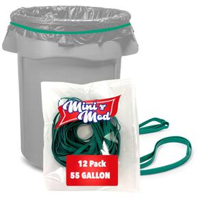 Elásticos Mini n Mod para latas de lixo de 208,2 L — pacote com 12