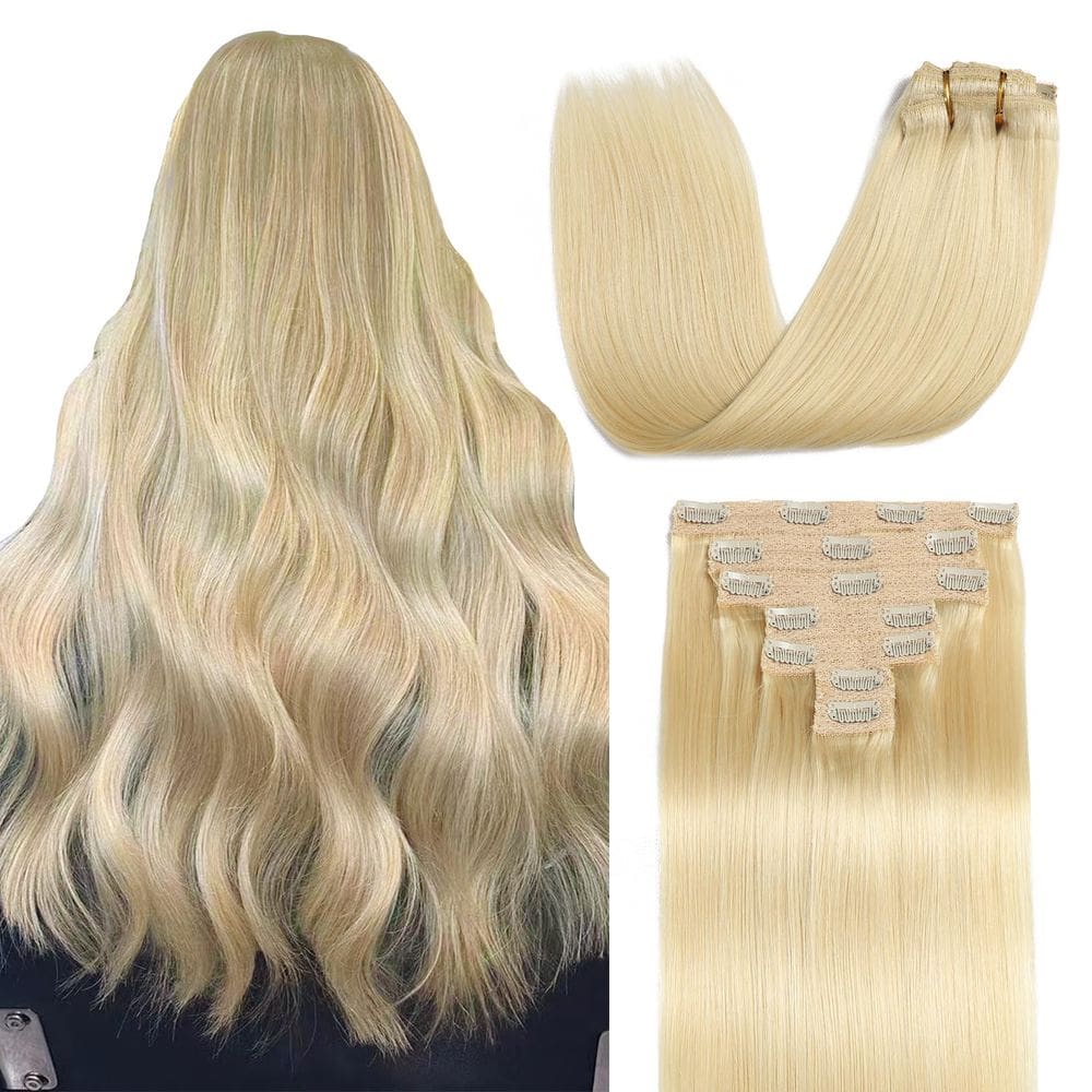 Extensões de cabelo Sisily Clip em cabelo humano real 35cm 120g