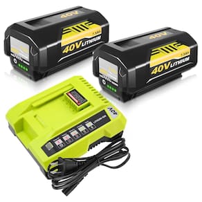 Combinação de bateria e carregador 40V 7.5Ah para Ryobi OP4026 Amarelo