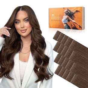 Extensões de cabelo DOORES Invisi Edge Tape-in Chocolate Brown