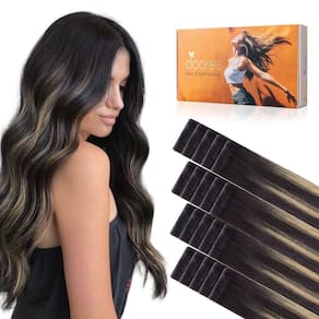 Extensões de cabelo DOORES Invisi Edge Tape-in Natural Black-Light Blonde