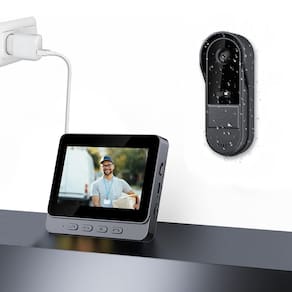 Campainha de vídeo Winnes Wireless 1080P com tela de 4,3" IPX65