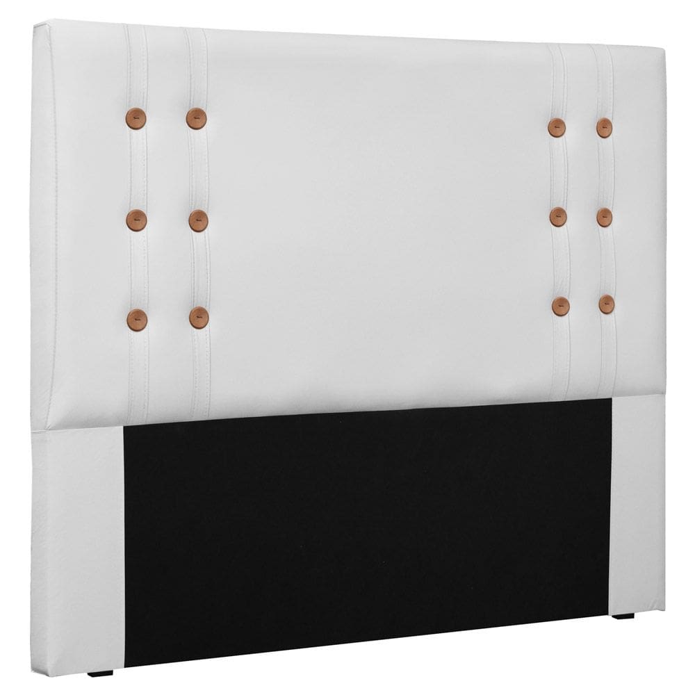 Cabeceira Estofada Cama Box Casal Monreale 140cm Corano Branco - Abmaza