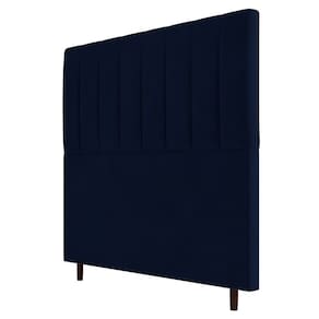 Cabeceira Cama Box Casal Itália 140cm Veludo Azul Marinho - Abmaza