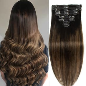 Extensões de cabelo Clip-in Doupor 100% Brazilian Remy Human Hair