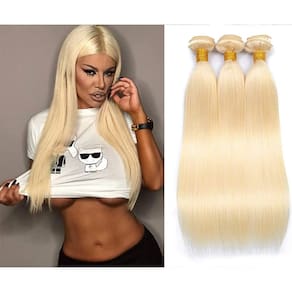 Pacotes de cabelo Gzorouzr 613 Straight 100% Virgin 8A 28cm x3