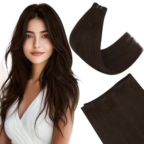 Extensões de cabelo Easyouth Weft Human Hair 120g 60cm Castanho
