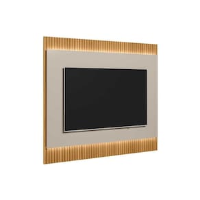 Painel Quarto p/ TV até 70 Pol SP 180x148cm Tauari/Off White Fosco - Linea Brasil