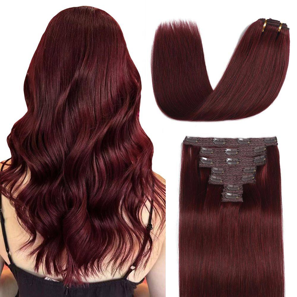 Extensões de cabelo Clip in Sisily Real Human Hair 35cm 120g
