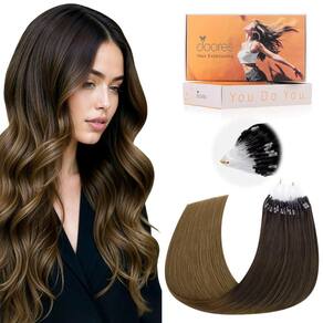 Extensões de cabelo Micro Ring DOORES Chocolate Dip 50g 50cm