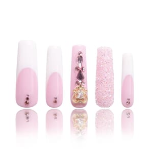Pressione as unhas LOVFUL Sweet Elegance com cristais completos