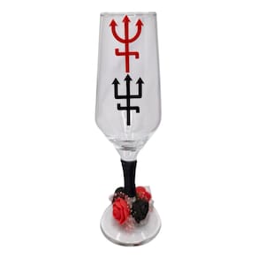 Taça Altar Pomba Gira e Exu Vidro 186 ml + Presente