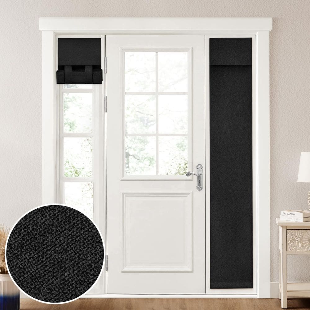 Cortinas HOMEIDEAS Linen Blackout 100% para portas com luz lateral