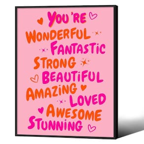 Pôster de arte de parede AEDNX Vintage You Are Amazing 30x40cm