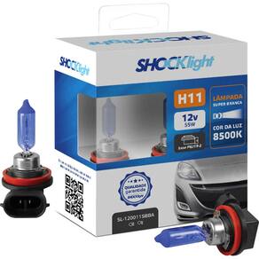 kit pares lâmpadas super brancas H11 e HB3 8500k + w5w