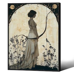 Pôster de arte de parede em tela Vintage Greek Mythology Artemis 30x40cm