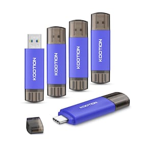 Unidade flash USB C de 128 GB, pacote com 5 KOOTION Type-C USB 3.0