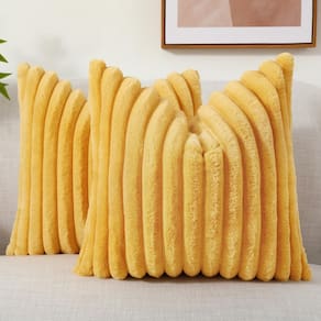 Capas de almofada DecoruHome Faux Fur 26x26 cm, conjunto de 2