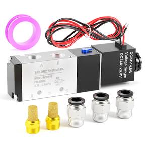 Válvula solenóide TAILONZ PNEUMATIC 4V310-10 24V DC 5 vias 3/8NPT