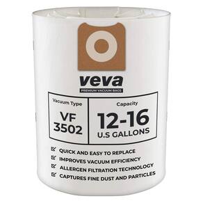Sacos de vácuo VEVA SuperVac VF3502 para Ridgid 12-16 galões