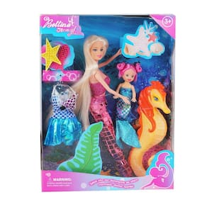Conjunto de brinquedos de bonecas Princess Mermaid MIOKIDZFUN com 12 vestidos modernos