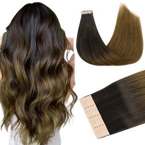 Fita adesiva em extensões de cabelo DOORES Chocolate Dip 14 polegadas 50 g 20 unidades