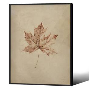 Arte de parede em tela Vintage Fall Leaf Beige Maple 30x40cm