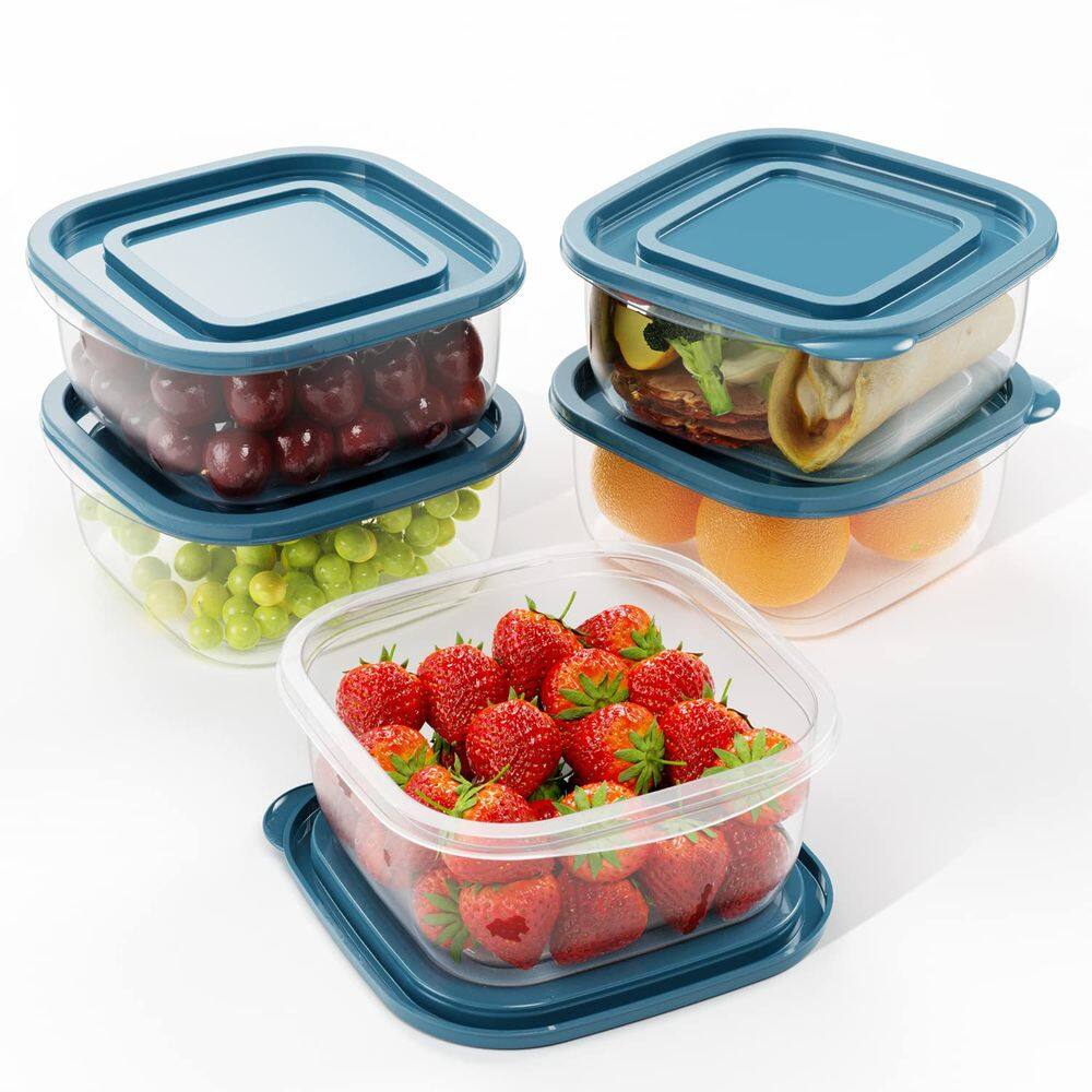 Recipiente de armazenamento de alimentos PEDECO Retangular 950mL 5PCS com tampas