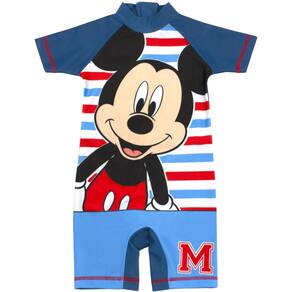 Roupa de banho Disney Mickey Mouse Boys Surf Suit 4-5 anos azul